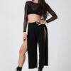 REV ACTIV Sensual Flow Pants (with Leg Slit) - Black