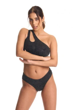Bandurska Someday Top - Shimmery Black -Pole Dance Clothing Shop someday to4