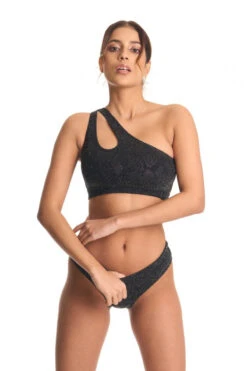 Bandurska Someday Top - Shimmery Black -Pole Dance Clothing Shop someday top3