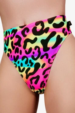 Cleo The Hurricane High Rider Hot Pants - Neon Leopard -Pole Dance Clothing Shop unnamed 3